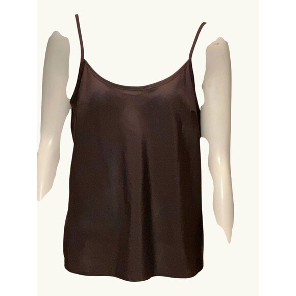 Classy City Chicks Tops - CCC Brown Sleeveless Camisole Top Petite Large All Polyester Made In Indonesia
